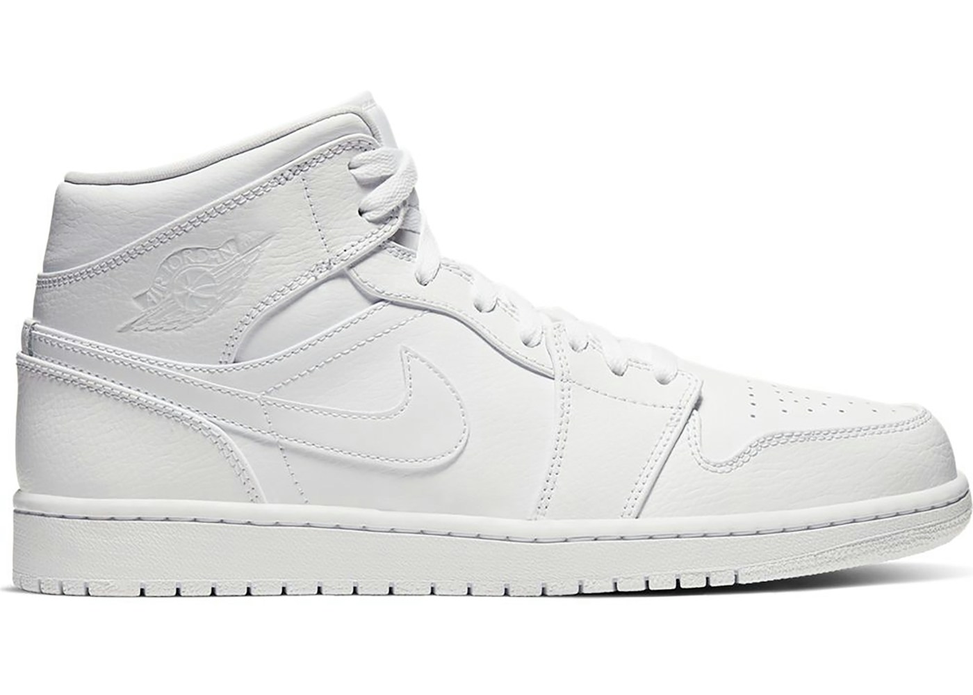Jordan 1 Mid Triple White (2020) - 554724-126 - HypeAnalyzer
