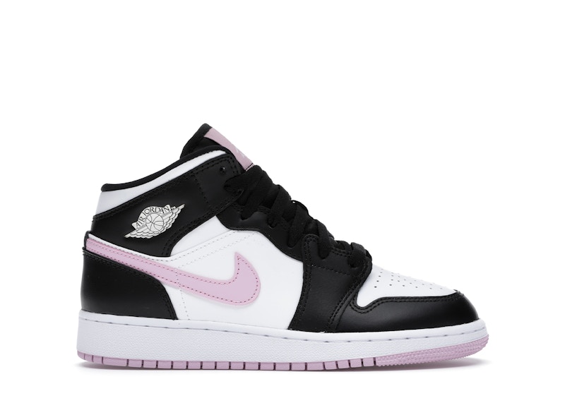Jordan 1 Mid White Black Light Arctic Pink (GS)