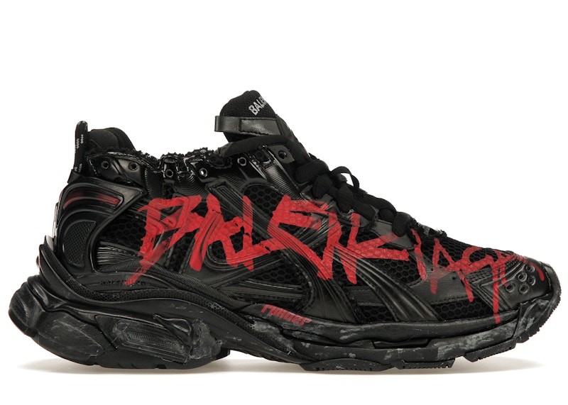 Balenciaga Runner Graffiti Black Red