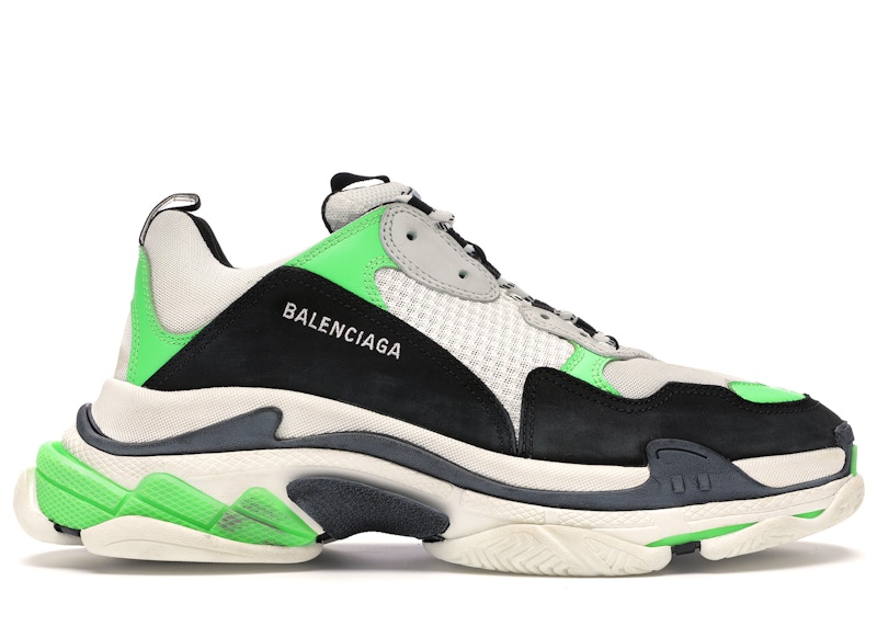 triple s balenciaga lime green