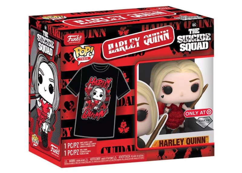 Funko Pop! Collectors Box Movies Suicide Squad Harley Quinn Diamond Collection Target Exclusive & Tee Figure #1111 