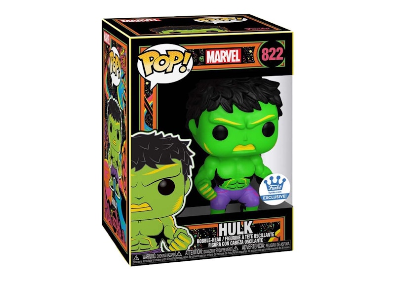 Funko Pop! Marvel Hulk (Black Light) Funko Shop Exclusive Figure #822 