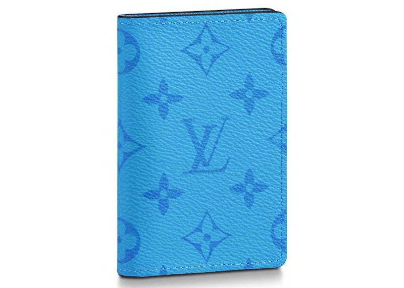 Louis Vuitton Pocket Organizer Monogram Eclipse Lagoon Blue