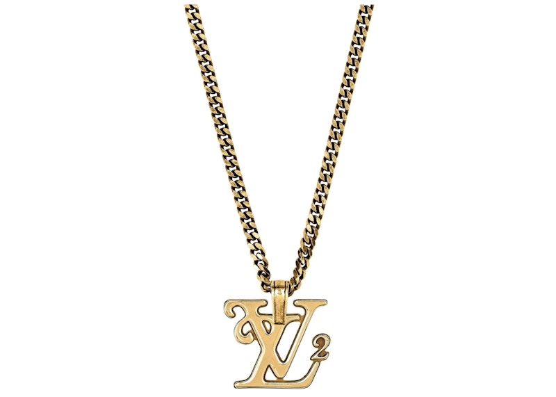 Louis Vuitton x Nigo Squared Necklace Gold