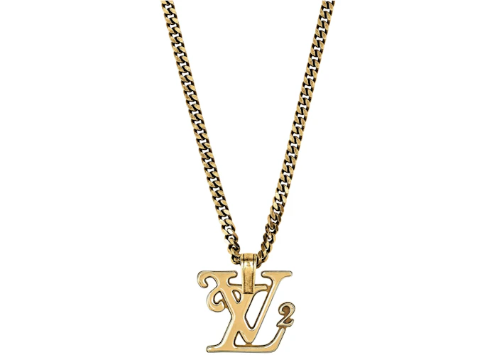 Louis Vuitton x Nigo Squared Necklace Gold