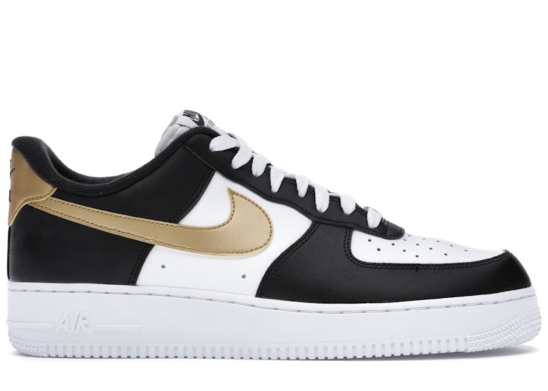 Nike Air Force 1 Low Black White Metallic Gold - CZ9189-001 - HypeAnalyzer