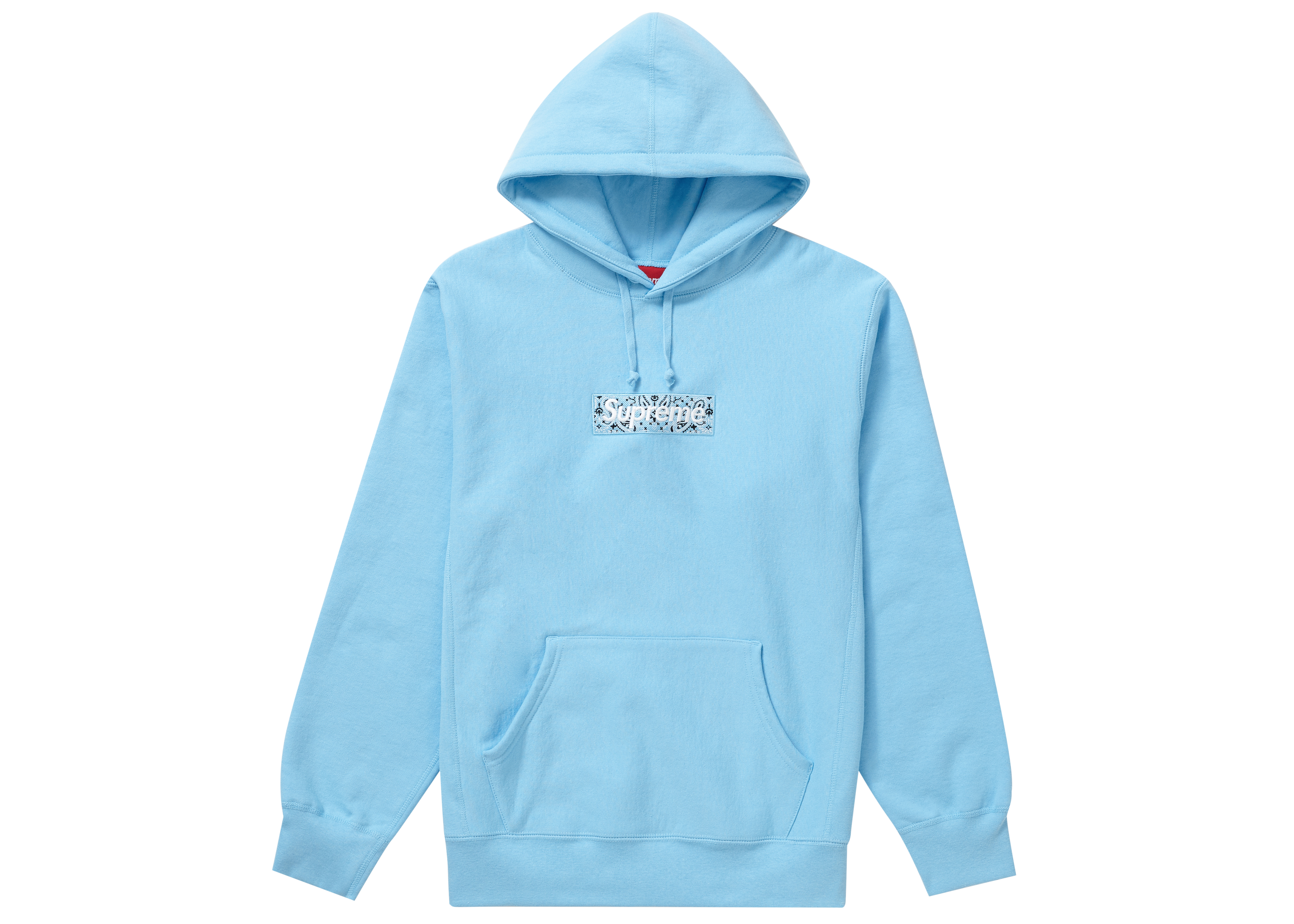 Supreme Bandana Box Logo Hooded Sweatshirt Light Blue - HypeAnalyzer