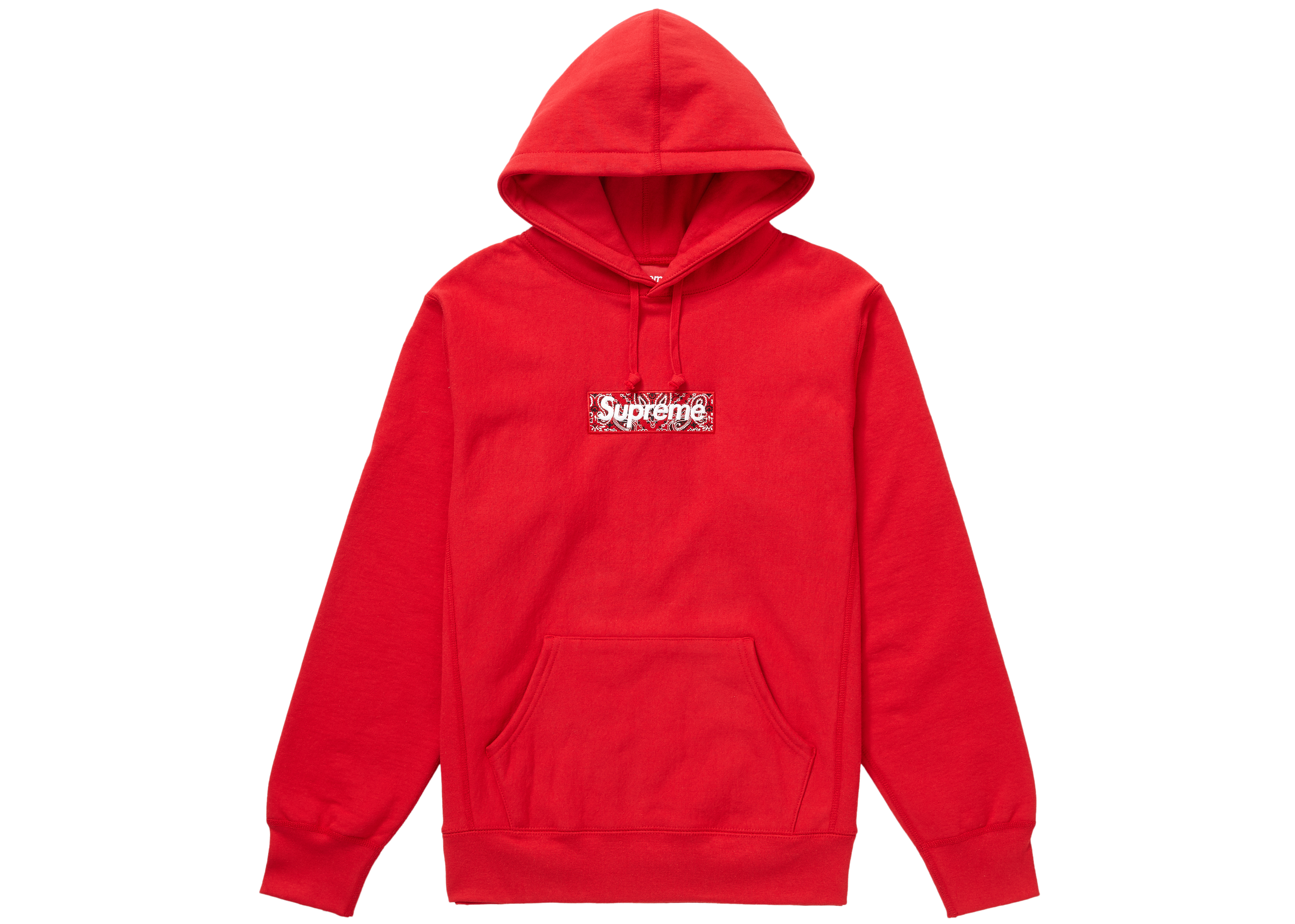 Supreme Bandana Box Logo Hooded Sweatshirt Red - HypeAnalyzer
