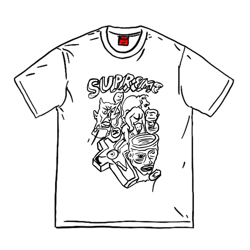 Supreme Daniel Johnston Tee White - HypeAnalyzer