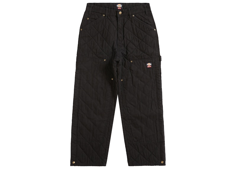 Supreme Dickies Quilted Double Knee Painter Pant Black - HypeAnalyzer