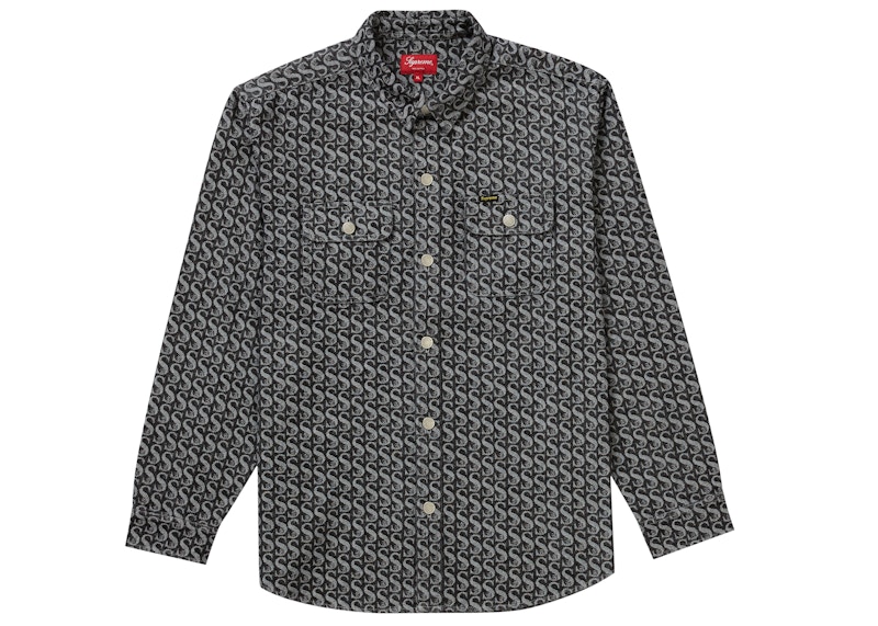 Supreme Monogram Denim Shirt Black
