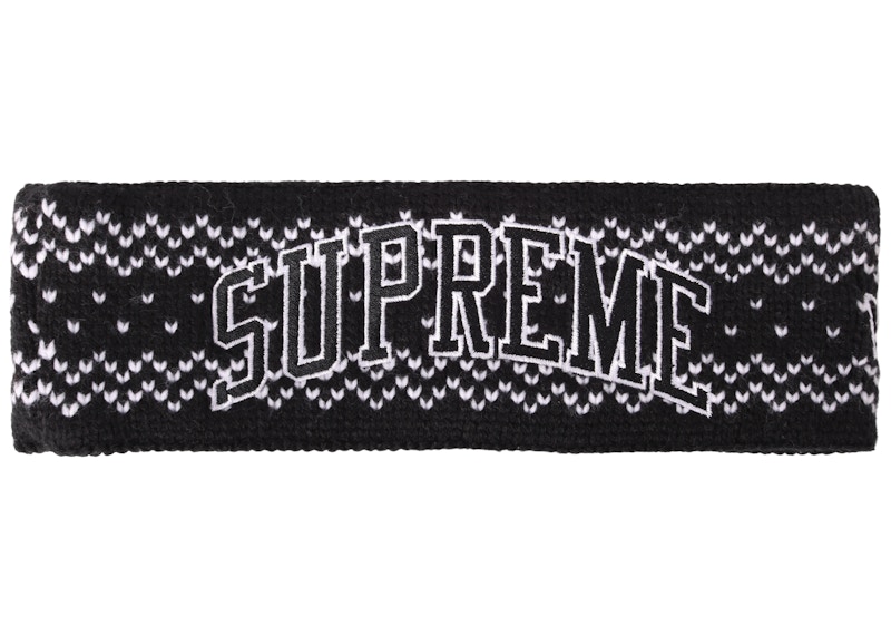 Supreme New Era Arc Logo Headband (FW17) Black - HypeAnalyzer