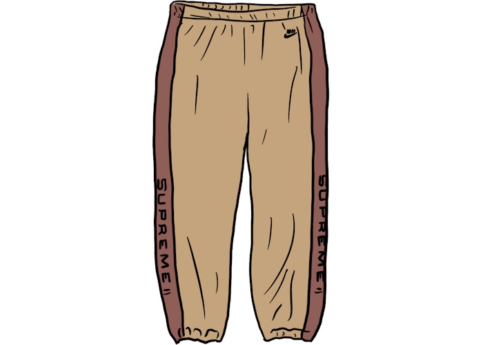 Supreme Nike Velour Track Pant Tan