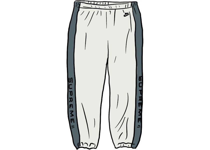 Supreme Nike Velour Track Pant White - HypeAnalyzer Supreme Nike Velour Track Pant White - HypeAnalyzer