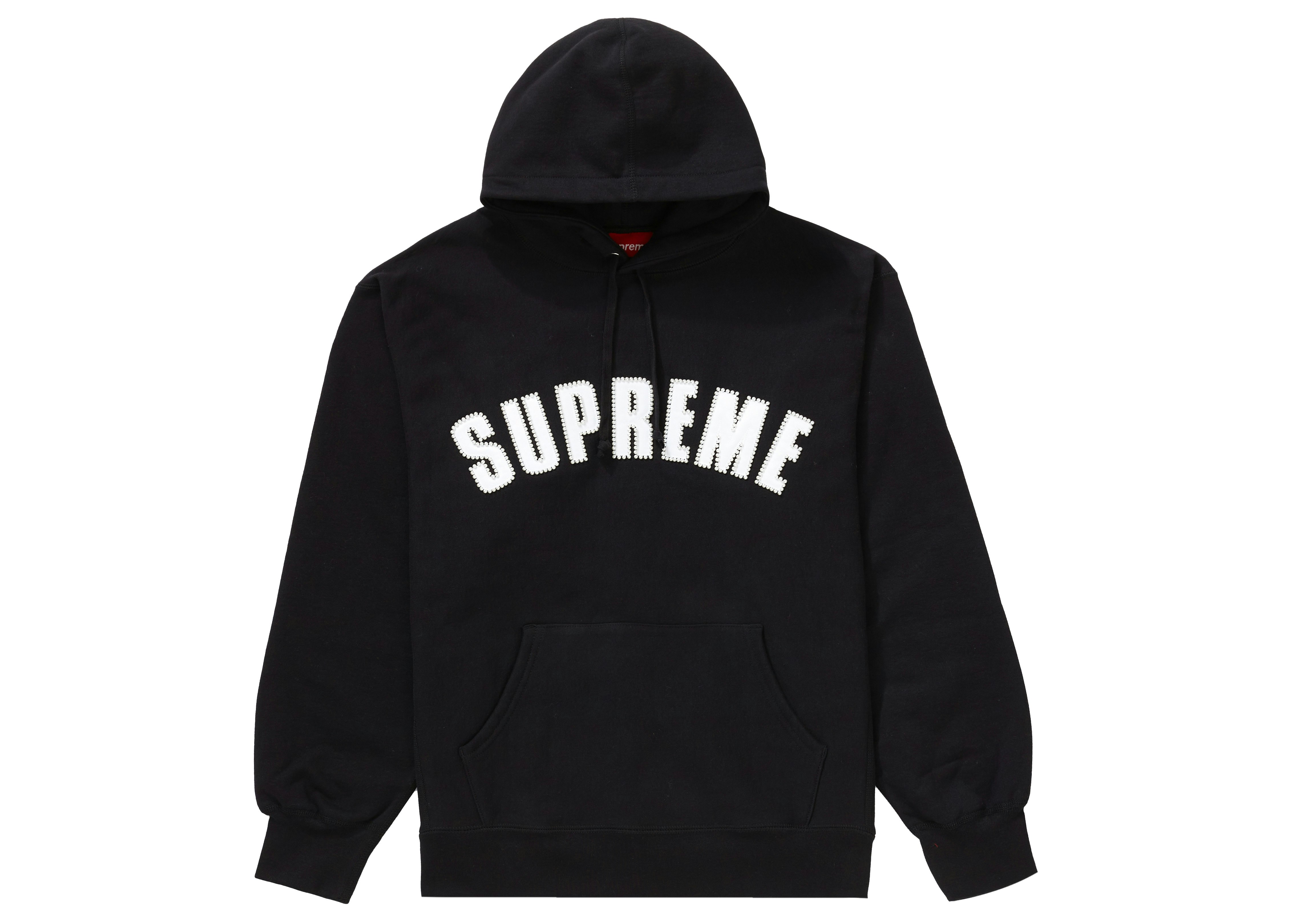 Supreme Pearl Logo Hooded Sweatshirt Black - HypeAnalyzer