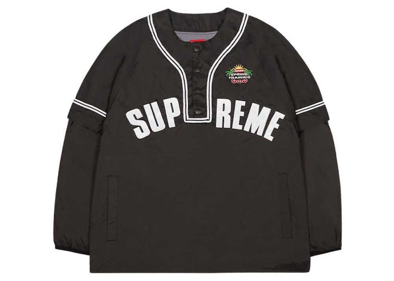 Supreme Snap-Off Sleeve L/S Baseball Top Black - HypeAnalyzer