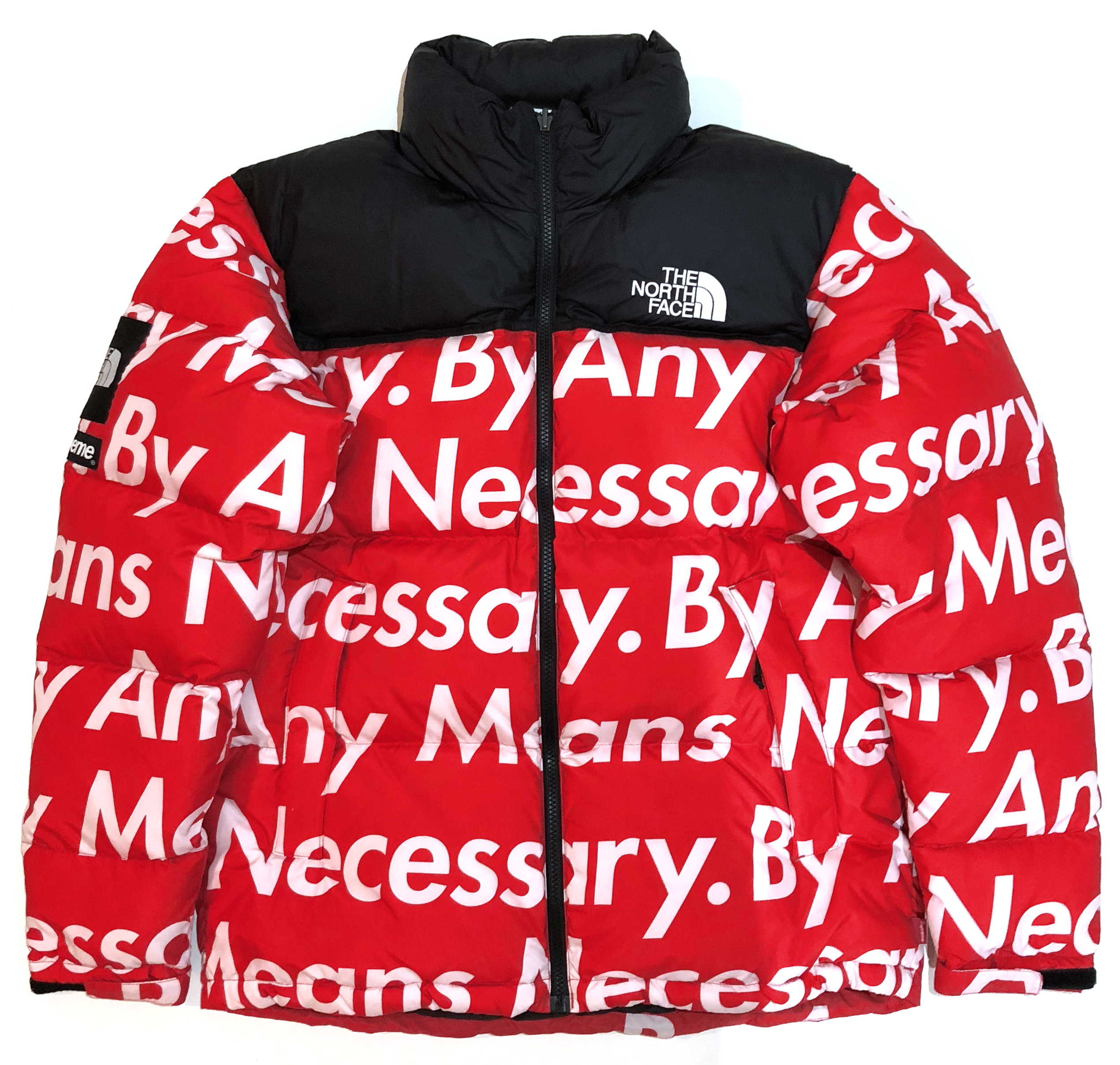 Supreme The North Face By Any Means Nuptse Jacket Red - HypeAnalyzer