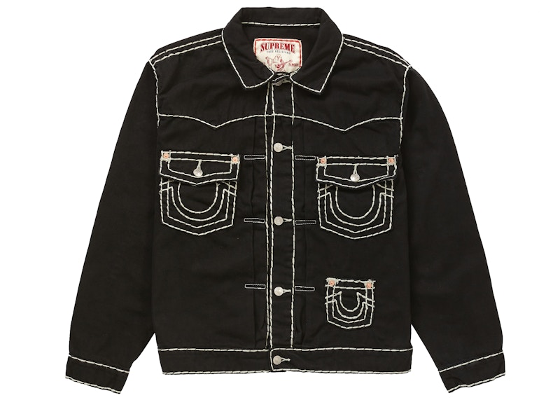 Supreme True Religion Denim Trucker Jacket Black HypeAnalyzer