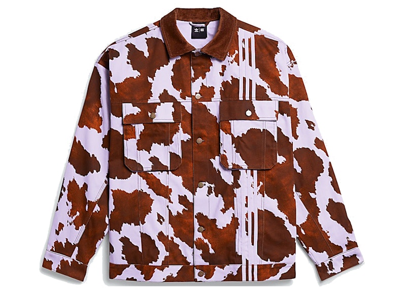 adidas Ivy Park Denim Cow-Print Jacket (All Gender) AOP Cow Hide/Purple Glow